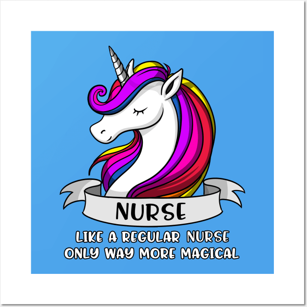 Unicorn Nurse Wall Art by underheaven